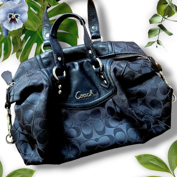 Coach Handbags - Coach Black Ashley Satchel Small